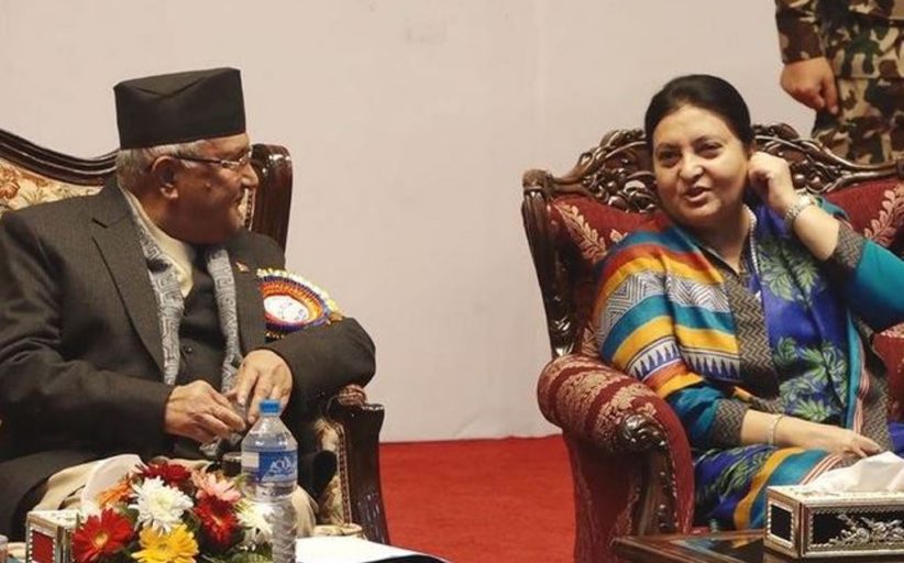 राष्ट्रपति र प्रमबीच कोभिड–१९ विषयमा छलफल