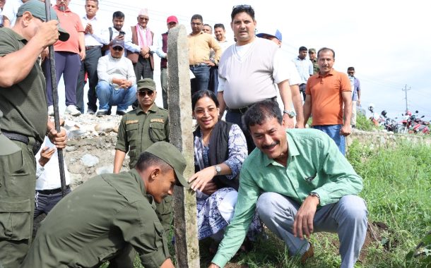 केरुङ्गा खोलाको सीमाङ्कन सुरु, संरक्षण र पर्यटकीय पूर्वाधार निर्माणको कामलाई अघि बढाइने