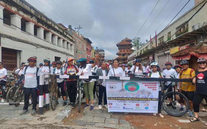 महिनावारी स्वच्छताका लागि ३९२ साइकल यात्रीको सचेतनामूलक र्‍याली